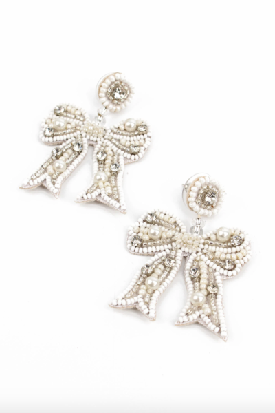 My Doris Pearl Bow Earrings